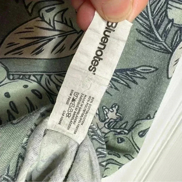 Bluenotes T-Shirt Longline Leaves Green Size  Medium - Picture 10 of 16